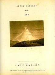 Cover of: Autobiography of red by Anne Carson