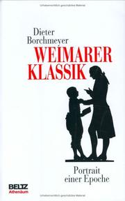 Cover of: Weimarer Klassik: Portrait einer Epoche