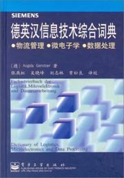 Cover of: Fachwörterbuch der Logistik, Mikroelektronik und Datenverarbeitung/Dictionary of Logistics, Microelectronics and Data Processing: Deutsch/Englisch / English-German