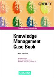 Cover of: Knowledge Management Case Book: Siemens Best Practises