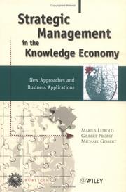 Cover of: Strategic Management in the Knowledge Economy: New Approaches and Business Applications