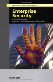 Cover of: Enterprise Security: IT Security Solutions: Concepts, Practical Experiences, Technologies