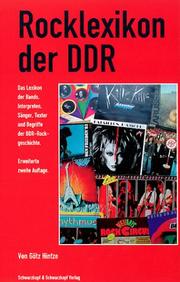 Cover of: Rocklexikon der DDR by Götz Hintze