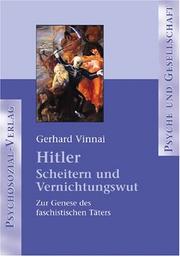 Cover of: Hitler-- Scheitern und Vernichtungswut by Gerhard Vinnai