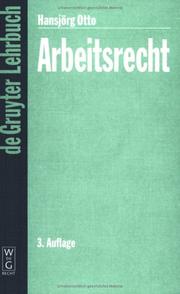 Front cover of Arbeitsrecht by Hansjorg Otto