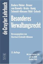 Cover of: Besonderes Verwaltungsrecht (De Gruyter Lehrbuch)