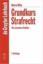 Cover of: Grundkurs Strafrecht: Die Einzelnen Delikte (de Gruyter Lehrbuch) (de Gruyter Lehrbuch)