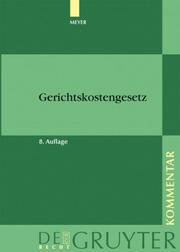 Gerichtskostengesetz (De Gruyter Kommentar) by Dieter Meyer