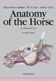 Anatomy of the horse by Klaus-Dieter Budras, Wolfgang Rock, Sabine Rock
