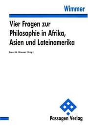 Cover of: Vier Fragen zur Philosophie in Afrika, Asien und Lateinamerika