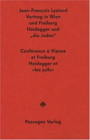 Cover of: Vortrag in Wien und Freiburg: Heidegger und die Juden