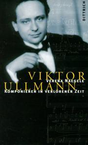 Cover of: Viktor Ullmann by Verena Naegele