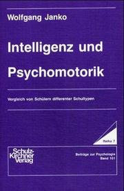 Cover of: Intelligenz und Psychomotorik by Wolfgang Janko