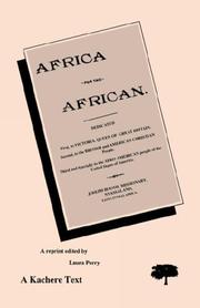 Cover of: Africa for the African (Ceest Book Series, 12, 12)