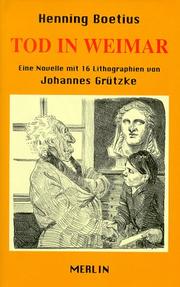 Cover of: Tod in Weimar: eine Novelle
