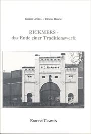 Cover of: Rickmers by Johann Gerdes