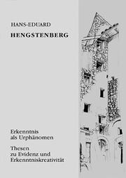 Cover of: Erkenntnis als Urphänomen by Hans-Eduard Hengstenberg