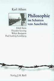 Cover of: Philosophie im Schatten von Auschwitz: Edith Stein, Theodor Lessing,  Walter Benjamin, Paul Ludwig Landsberg