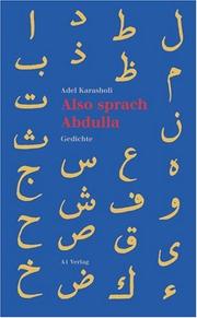Cover of: Also sprach Abdulla: Gedichte