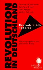 Cover of: Revolution in Deutschland by Gunther Hildebrandt ... [et al.] ; herausgegeben von Johannes Klotz.