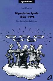 Cover of: Olympische Spiele 1896-1996: ein deutsches Politikum