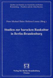Cover of: Studien zur barocken Baukultur in Berlin-Brandenburg