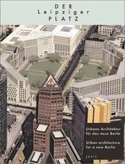 Cover of: Der Leipziger Platz: Urban Architecture for a New Berlin