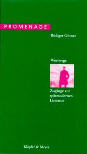 Cover of: Wortwege by Rüdiger Görner