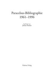 Cover of: Paracelsus-Bibliographie, 1961-1996