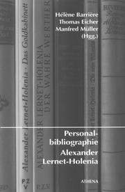 Cover of: Personalbibliographie Alexander Lernet-Holenia
