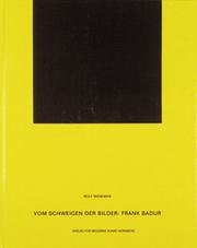 Cover of: Vom Schweigen der Bilder by Rolf Wedewer