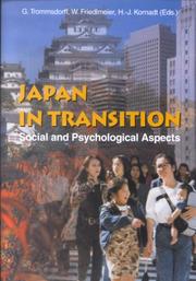 Cover of: Japan in transition by Gisela Trommsdorff, Wolfgang Friedlmeier, Hans-Joachim Kornadt (eds.).
