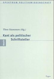 Cover of: Kant als politischer Schriftsteller