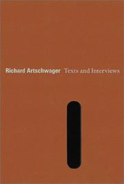 Cover of: Richard Artschwager: texts and interviews