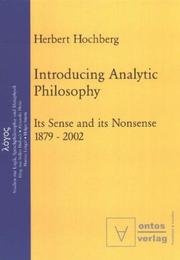 Introducing analytic philosophy by Herbert Hochberg