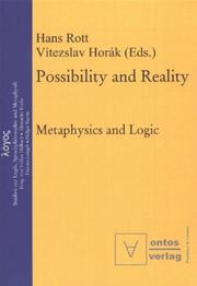 Cover of: Possibility and Reality: Metaphysics and Logic