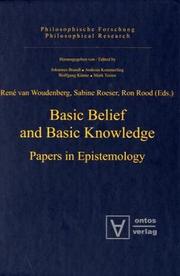 Cover of: Basic Belief and Basic Knowledge by 