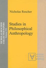 Cover of: Studies in Philosophical Anthropology: Volume 7 (Collected Papers of Nicholas Rescher)