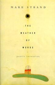 Cover of: The weather of words: poetic invention