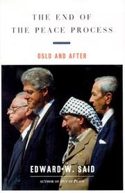 Cover of: The End of the Peace Process | Edward W. Said