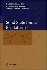 Cover of: Solid state ionics for batteries