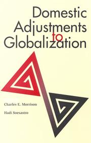 Cover of: Domestic adjustments to globalization
