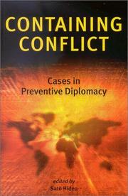Cover of: Containing conflict: cases in preventive diplomacy