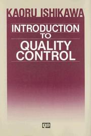 Cover of: Introduction to Quality Control by Kaoru Ishikawa