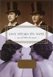 Cover of: Love Speaks Its Name: Gay and Lesbian Love Poems (Everyman's Library Pocket Poets)