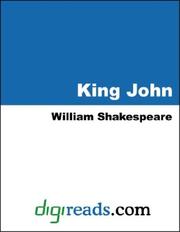 Cover of: KING JOHN by William Shakespeare