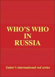 Cover of: Who's Who in Russia 2003 Edition (Who's Who red series)