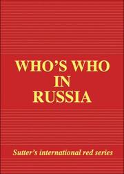 Cover of: Who's Who in Russia 2007 Edition (Who's Who in Russia)