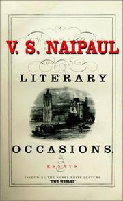 Cover of: Literary occasions: essays