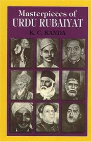 Cover of: Masterpieces of Urdu Rabalyat by K.C. Kanda